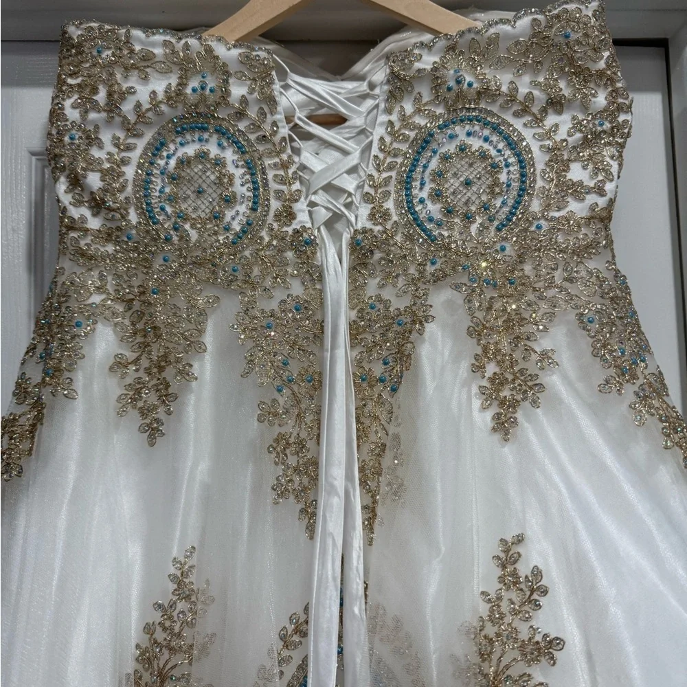 Camille La Vie White and Gold Maxi Dress - Picture 5 of 8